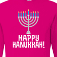 thumbnail image 4 of Inktastic Happy Hanukkah Menorah Long Sleeve T-Shirt, 4 of 5