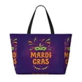 thumbnail image 2 of Xecao Mardi Gras2 for versatile beach bag for women includes zipper pockets and waterproof material, ideal for vacations and adventures., 2 of 7