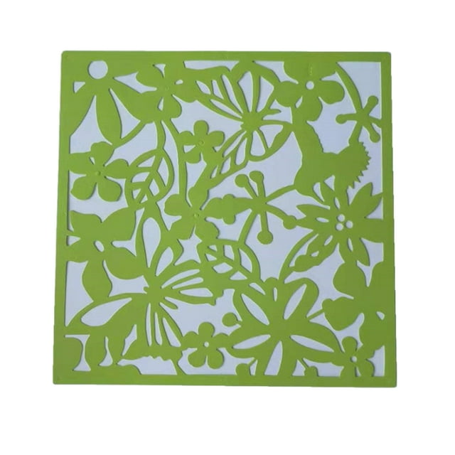 VONKY 4pcs/set Modern Hanging Divider Screens Panel For Any Décor Foldable Stylish Green Butterflies 3Set