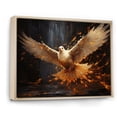 thumbnail image 2 of Designart "Graceful Golden Dove I" Dove Floater Framed Canvas Art Print, 2 of 5