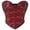 Burgundy, variant on Strapless Bustier Corset for Women Jacquard Back Lace Up Bandeau Tube Tummy Control Waist Cincher Shapewear Top Black