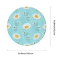 thumbnail image 2 of Eveokoki Daisy Tablecloth Round Table Cloth 60 Inch Washable Waterproof Table Cover Tabletop Decoration for Restaurant, Picnic, Indoor and Outdoor Dining, 2 of 5