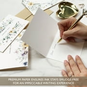 Gooji 4x6 Floral Thank You Cards with Envelopes (Bulk 20-Pack) Matching Peel-and-Seal Rustic Envelopes
