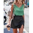 thumbnail image 5 of Ekouaer Womens Silk Satin Tank Tops V Neck Casual Cami Sleeveless Camisole Blouses Summer Basic Tank Shirt, 5 of 7