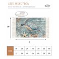 thumbnail image 2 of Blue Turtle Coastal Bathroom Rug 2'x3', Summer Beach Nautical Starfish Coral Low Profile Front Entryway Rug with Tassels, Woven Cotton Washable Kitchen Mat Carpet for Foyer Bedroom Back Door Decor, 2 of 9