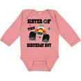 thumbnail image 3 of Inktastic Sister of the Birthday Boy Girls Long Sleeve Baby Bodysuit, 3 of 5