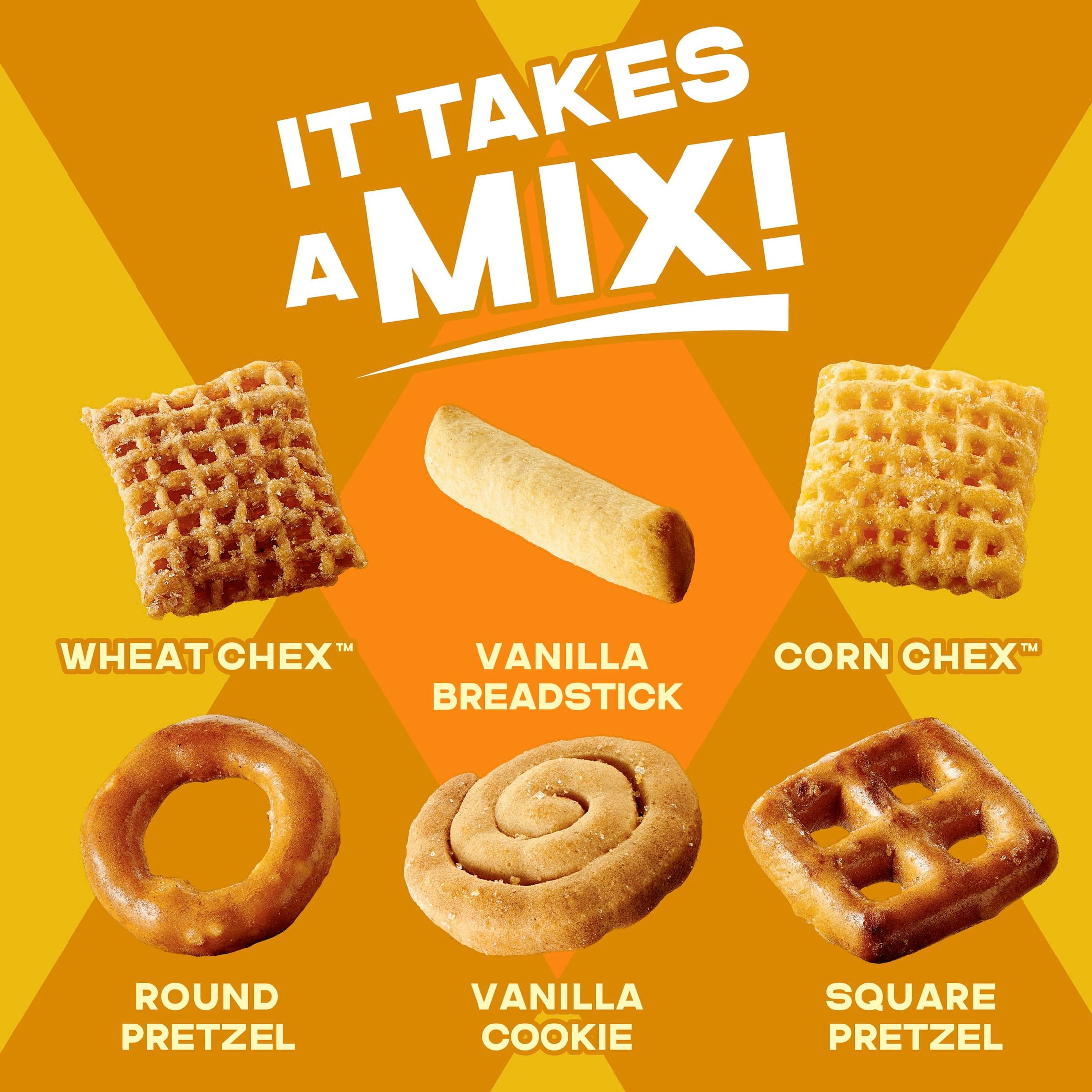 Chex Mix Honey Nut Snack Mix, Sweet and Salty Snack Bag, Family Size, 13.5 oz