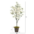 thumbnail image 2 of Nearly Natural 6' Cherry Blossom Artificial Tree in Decorative Metal Pail with Rope, 2 of 4