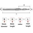 thumbnail image 2 of Gamvdout Tungsten Solid Carbide End Mill R0.25mm-R2.0mm Ball Nose Tapered End Mills Router Bits CNC Taper Wood Metal Milling Cutter, 2 of 7