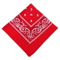 thumbnail image 5 of Naiovety Unisex Poliéster Turbante Bandana Chic Bufanda Cuadrada Paisley Estampado Diadema Senderismo Moderno Pañuelo Regalos Rojo Rojo 2piezas Naiovety CBP263467, 5 of 5