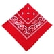 thumbnail image 5 of Greeniant Unisex Poliéster Turbante Bandana Chic Bufanda Cuadrada Paisley Estampado Diadema Senderismo Moderno Pañuelo Regalos Rojo Rojo 2Conjunto, 5 of 6