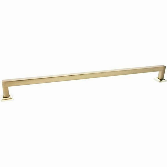 Rusticware 998-15SB 15 in. Center-to-Center Modern Square Door Pull - Satin Brass