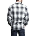 thumbnail image 3 of G-Style USA Men's Western Casual Plaid Long Sleeve Button Down Shirt Y2000 - Gray - Large, 3 of 5