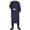 Dark Blue, variant on Unisex Waterproof Canvas Apron with Large Pockets and Elastic Long Sleeves - Ideal for Chefs, Grill, Restaurant, Bar, and Shop - Practical and Durable