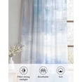 thumbnail image 6 of Blue Grey Abstract Art Sheer Curtains 84 Inch Length 2 Panels Set for Living Room/Bedroom, Modern Shabby Farmhouse Kitchen Curtains Grommet Semi-Sheer Curtains Drapes Window Treatments 52"x84"x2, 6 of 7