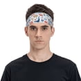 thumbnail image 4 of Uemuo Watercolor Nautical Printed Sports Headbands for Men Women,Moisture Wicking Workout Headband, Sweatband Headbands,Non-slip Workout Gym Yoga Headband, 4 of 9