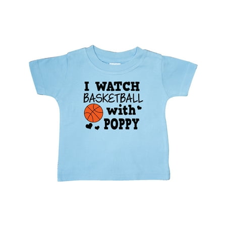

Inktastic I Watch Basketball with Poppy Gift Baby Boy T-Shirt