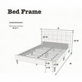 thumbnail image 3 of Eastern King Size Polyfiber Tufted Platform Bedframe in Grey (No Box Spring Needed for Master Bedroom), 3 of 9