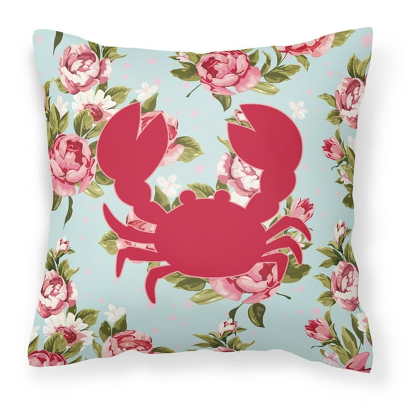 Carolines Treasures Crab Shabby Chic Decorative Outdoor Pillow