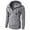 Gray, variant on AOOCHASLIY Fall Clothes Fashion Mens Winter Long Sleeve Sport Zipper Hoodie Pullover Blouse Tops