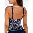 thumbnail image 4 of Women’s Tummy Control One Piece Swimsuit Ruffle Floral Print V-Neck Bathing Suit S-2XL, 4 of 4