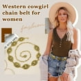 thumbnail image 6 of Wowstyle Western Belt Hat Band Women Cowboy Chain Belts Adjustable Cowgirl Hat Straps Dress Waistband Rodeo Outfits Accessories, 6 of 7