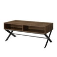 thumbnail image 2 of Desert Fields Roanoke Modern X-Leg Coffee Table, Dark Walnut, 2 of 12
