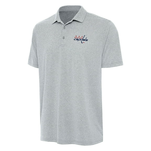 Men's Antigua  Heather Gray Washington Capitals Scheme Polo