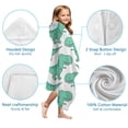 thumbnail image 7 of LightGreen Cartoon Dinosaurs Pattern Hooded Bath Towel，60"x35" for Ages 3 To 12 Kids, Quick Dry Lightweight Soft Microfiber Hood Beach Towel Cover Up for Kids, 7 of 7