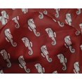 thumbnail image 4 of oneOone Silk Tabby Fabric Sea Horse Block Print Fabric BTY 42 Inch Wide, 4 of 4