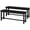 Black, variant on LinkRomat Breakfast Nook Benches Set of 2, 39" Kitchen Dining Benches with Metal Legs, Rustic Entryway or Dining Room Bench for Small Spaces, Rustic Brown