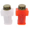 thumbnail image 2 of Soft Flickering LED Prayer Lamp Set of 2 Eternal Candle Light with Cross Design for Cemetery, Garden, Indoor and Outdoor Remembrance Decor, 2 of 4