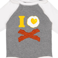 thumbnail image 4 of Inktastic I Love Bacon and Eggs Boys or Girls Long Sleeve Baby Bodysuit, 4 of 5