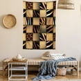 thumbnail image 2 of Safari Tapestry, Patchwork in Safari Style Wilderness Stylized Design Art Print, Wall Hanging for Bedroom Living Room Dorm Decor, 60W X 80L Inches, Pale Brown Seal Brown Sand Brown, by Ambesonne, 2 of 5
