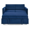 thumbnail image 5 of Onbeam Futon Sofa Bed with Pull Out Convertible Bed Sleeper Sofa Couch Adjustable Back Loveseat for Living Room - Blue, 5 of 9