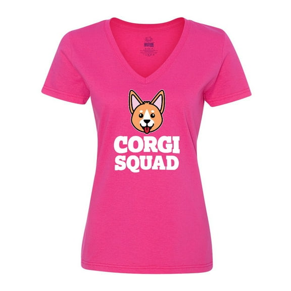 Inktastic Dog Corgi Squad Women's V-Neck T-Shirt