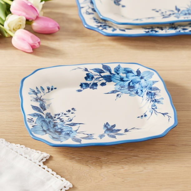 The Pioneer Woman Delilah Stoneware Salad Plate, Blue - Walmart
