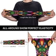 thumbnail image 4 of Easygdp Traditional Floral Polish Adult Ice Silk Sunscreen Arm Cover with Thumbhole, Cooling Compression Arm Cover for Cycling, 4 of 8