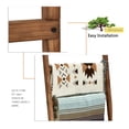 thumbnail image 5 of FUIN 6.4ft Extra Wide Wooden Blanket Ladder Living Room Decorative Wal Leaning Farmhouse Quilt Display Holder Rustic Wood Towel Rack for Bathroom, Brown, 24 inch wide, 5 of 7