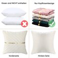 thumbnail image 4 of Elegant Couch Accents, Throw Pillow Covers with Wavy Gold Thread Pattern, Polyester Fabric for Unmatched Durability, Square Pillowcase for Your Bed or Sofa (Set Of 2, Beige), 4 of 6