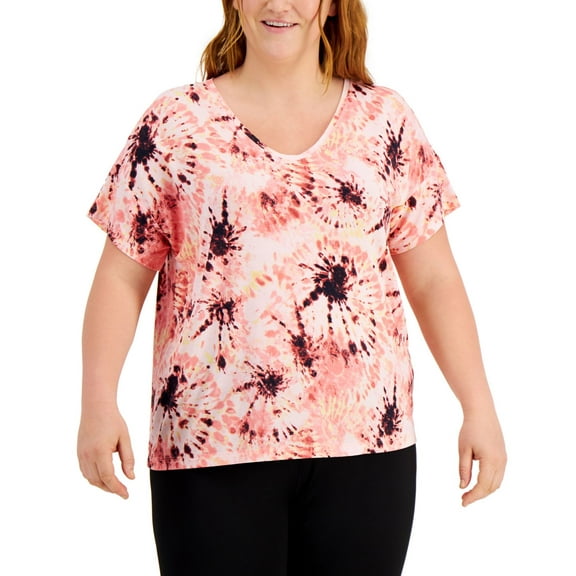 Ideology Womens Plus Size Printed Top