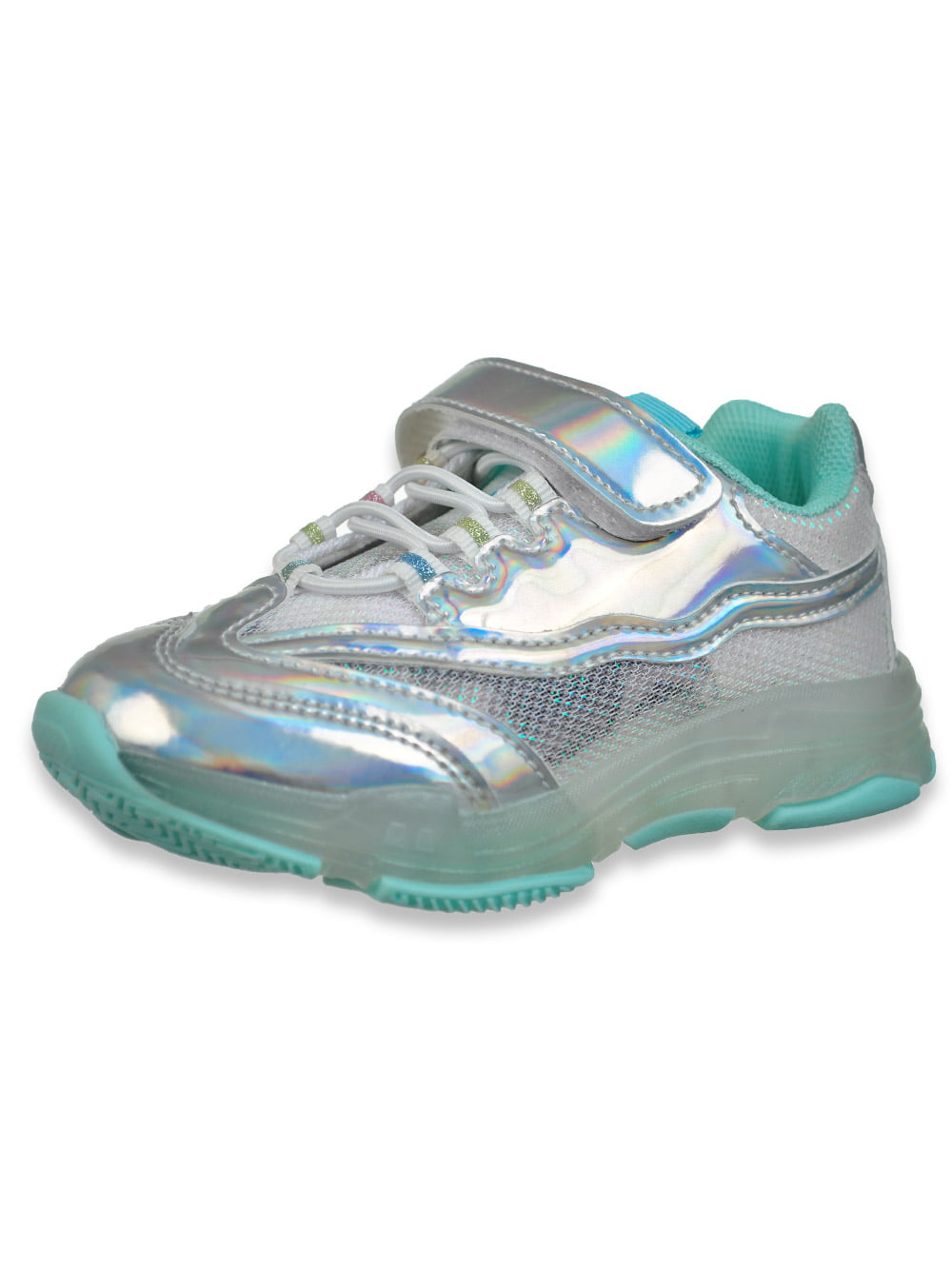 Official Supply Girls' Holo Sneakers - blush/silver, 10 toddler - Walmart.com