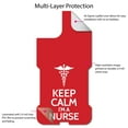 thumbnail image 4 of DistinctInk Custom SKIN / DECAL compatible with OtterBox Commuter for iPhone 11 Pro (5.8" Screen) - Red White "Keep Calm I'm a Nurse" - Show Your Support for Nurses, 4 of 5