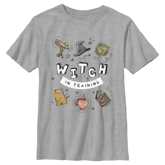 Boy's Harry Potter Witch in Training  Graphic Tee Athletic Heather Large