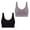 01-Gray, variant on DJskiyers 2 PC Womens Sports Bra Push up Everyday Bra Full Coverage Gym Bra Comfy Plus Size Sports Bras with Removable Pads