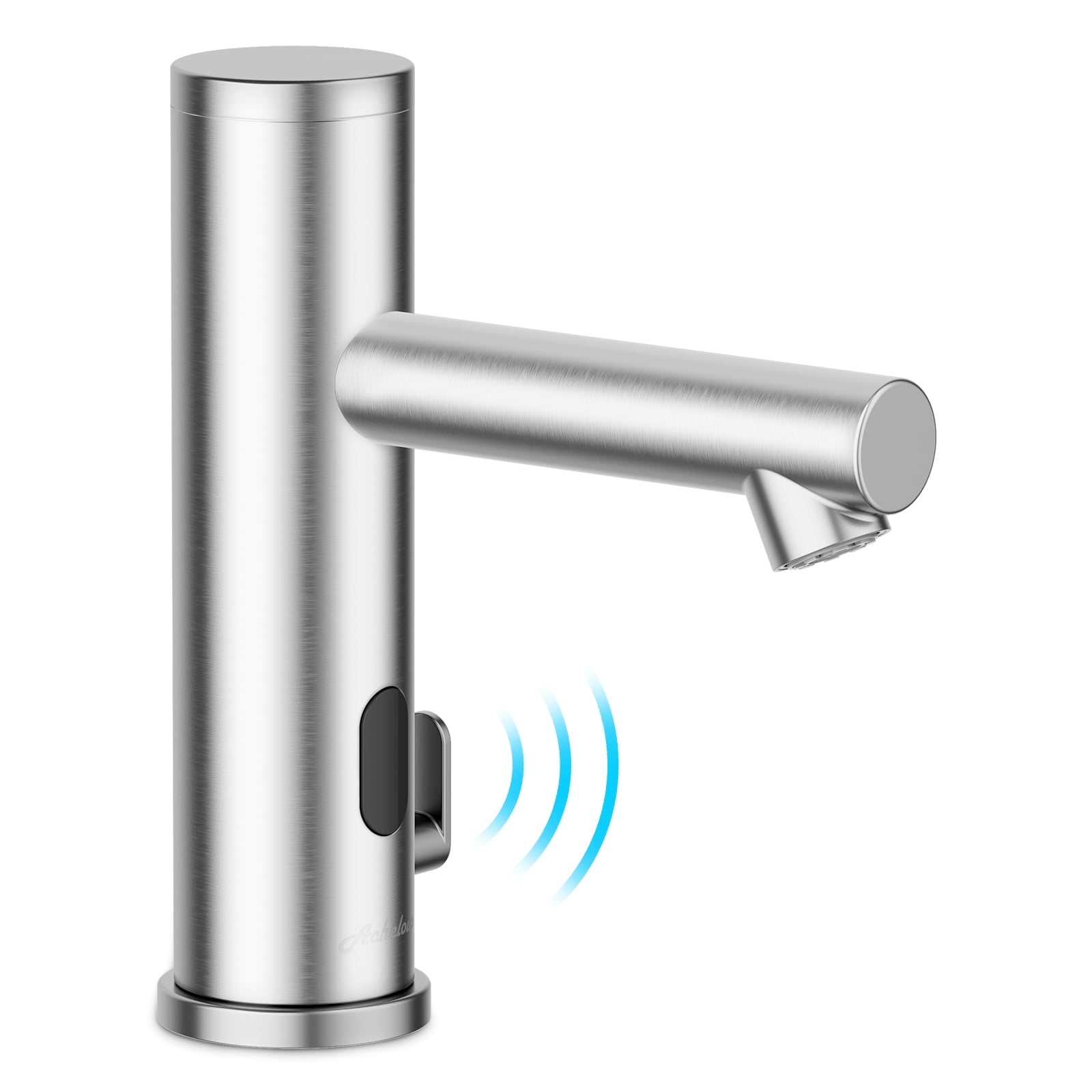 Achelous Automatic Touchless Bathroom Sink Faucet with Temperature Control Battery Powered Brushed Nickel
