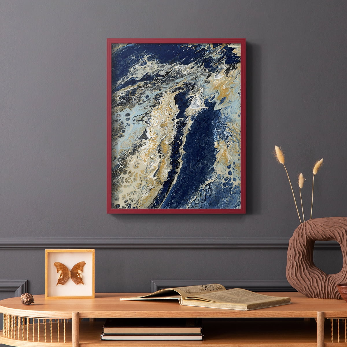 C39 Framed Print in Red Solid Wood Framed Print No Nail Hanging