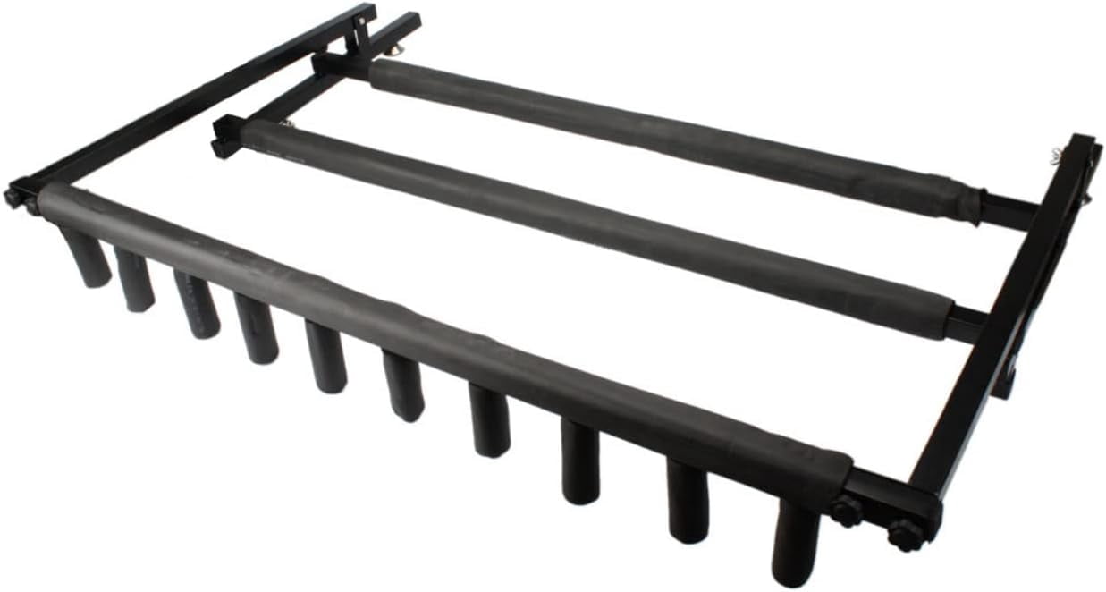 Rack type 3/5/7/9 square guitar brackets black Triple Folding Multiple Guitar Holder Rack Stand，Guitar Stand Storage (9 Bracket)