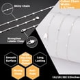 thumbnail image 3 of APSVO S925 Sterling Silver Plated Chains for Women 1.5mm/2mm Non-tarnish Necklace Birthday Graduation Prom Jewelry Gifts Teen Mom Female Lady Adult Wife Her Age Ideas 16/18/20/22 Inch, 3 of 7