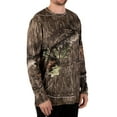 thumbnail image 2 of Mossy Oak Men's Long Sleeve Camouflage Hunting Performance Shirt, Mossy Oak Country Roots, S, 2 of 5